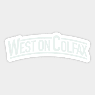 West on Colfax tramlines Sticker